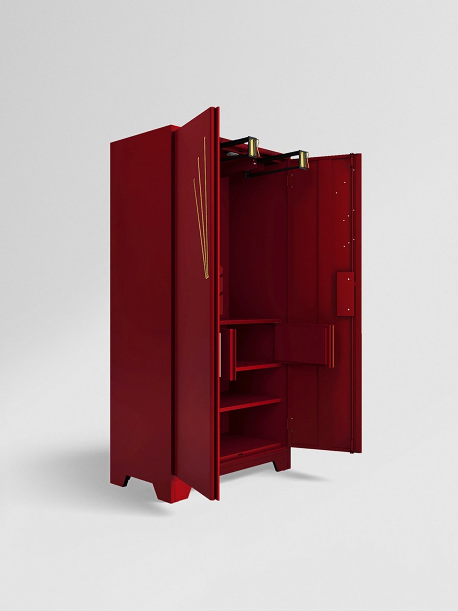 Godrej Interio Centurion 2-Door Steel Almirah, Burgundy (1-Year Warranty, 1 Locker)