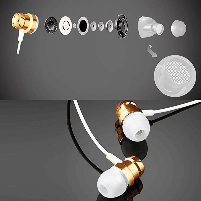 3 Packs Earbud Headphones with Remote Microphone  In Ear Earphone Stereo Sound Noise Isolating Tangle Free for iOS and Android Smartphones Laptops Gaming Fits All 35mm Interface Device