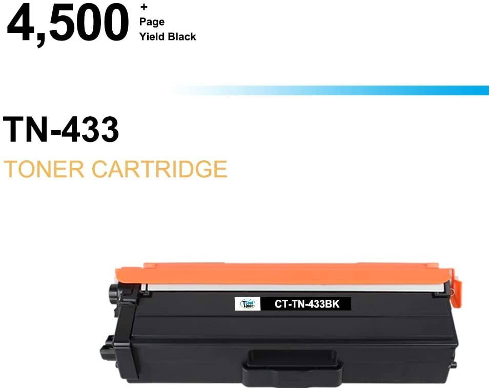 Cool Toner Compatible Toner Cartridge Replacement for Brother TN433 TN-433 TN433BK TN431 Brother MFC-L8900Cdw HL-L8360Cdw HL-L8260Cdw MFC-L8610Cdw HL-L8360Cdwt 8900Cdw 8360Cdw Printer (Black, 2-Pack)