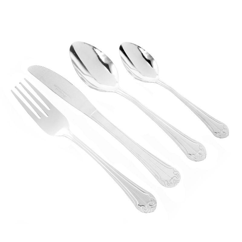 41pc Stainless Steel Zehira Frost Silverware Set - Cambridge Silversmiths