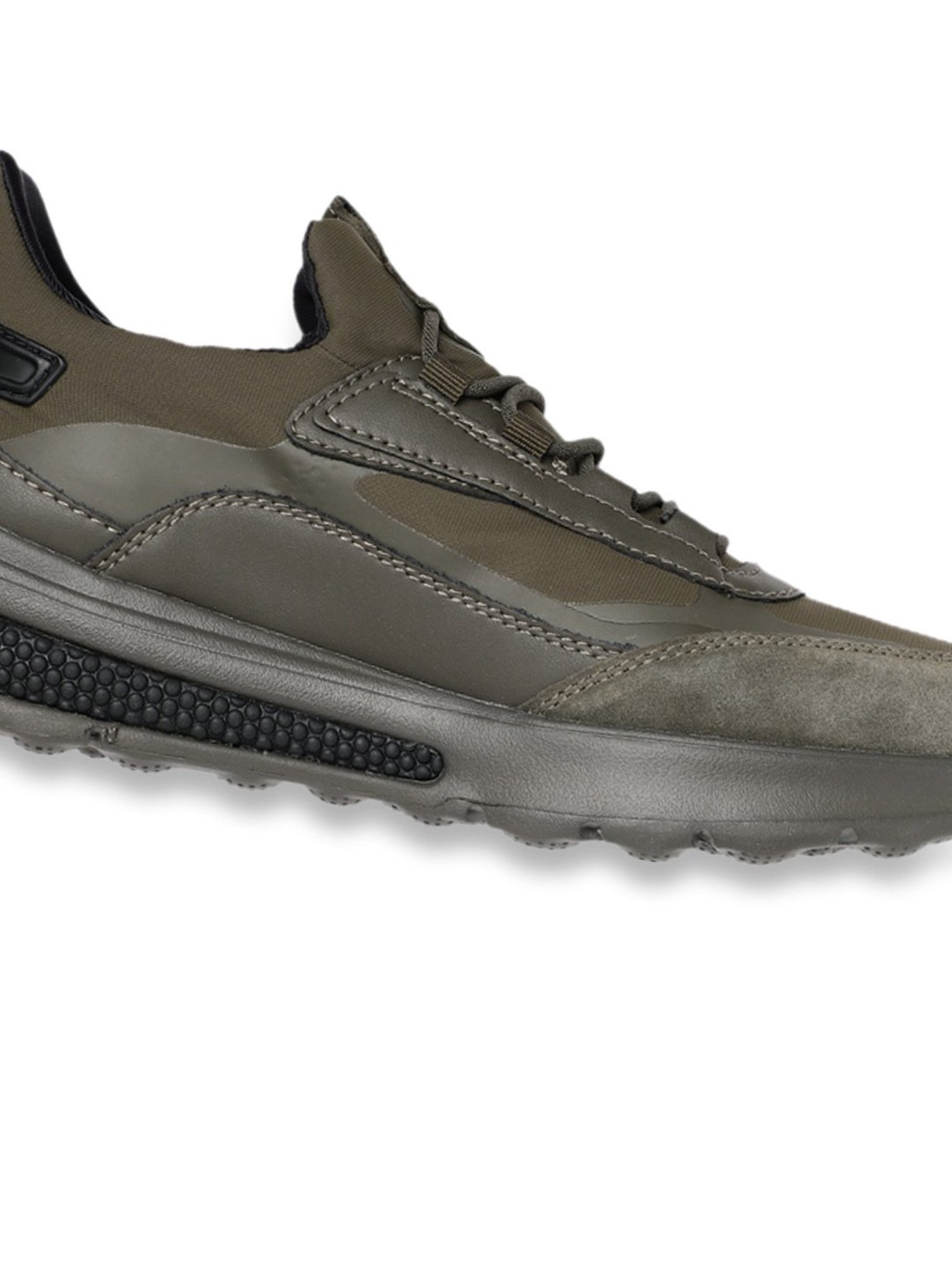 Geox Men's U Spherica Actif Military Leather Running Shoes