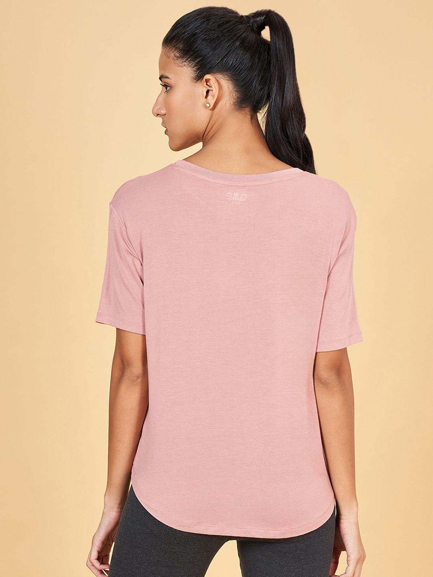 Ajile by Pantaloons Pink Printed Sports T-Shirt