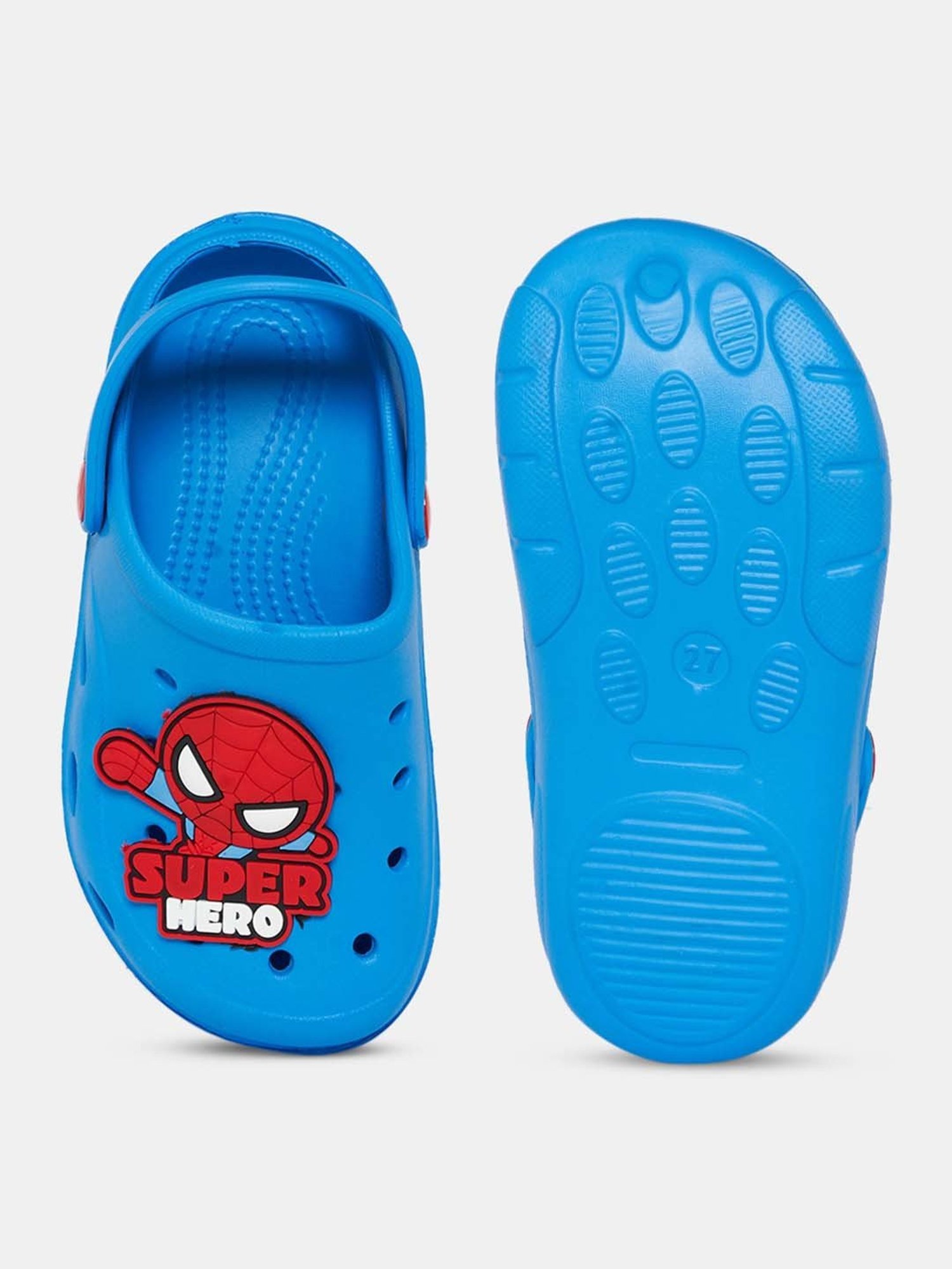 Yellow by Westside Navy Stripe Pattern Slides