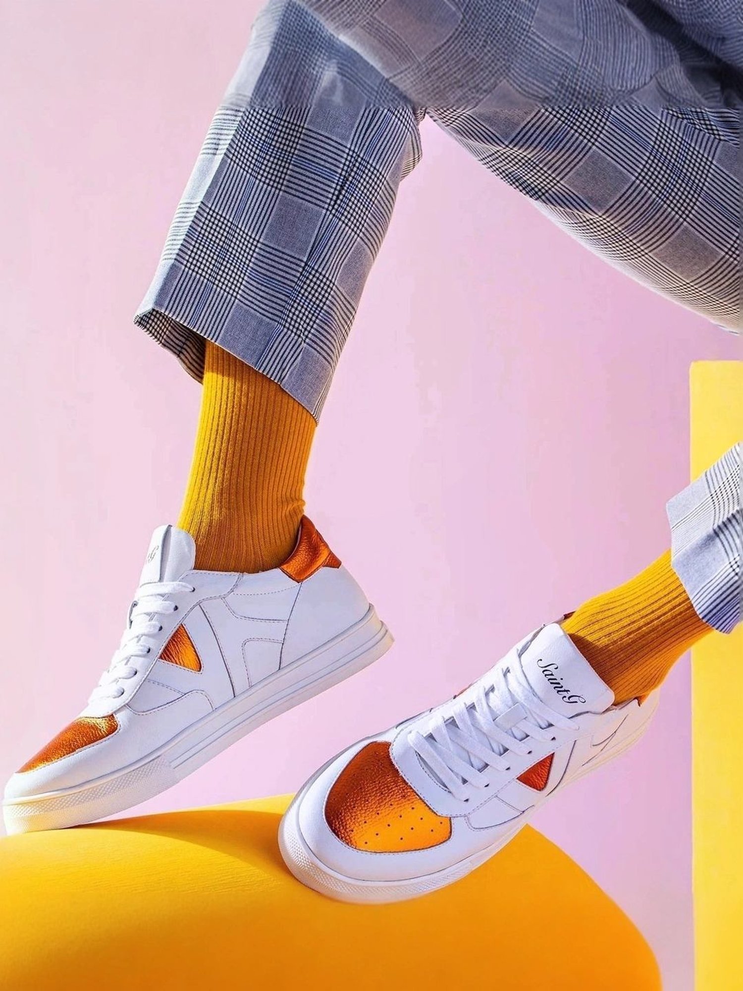 Saint G Men's Arlo Orange Casual Sneakers