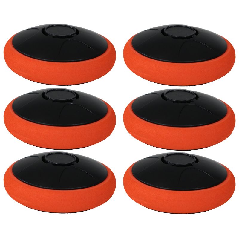 Sunnydaze Indoor Replacement Durable Plastic Electronic Rechargeable Hover Air Hockey Puck - 2" - Red and Black - 6pk