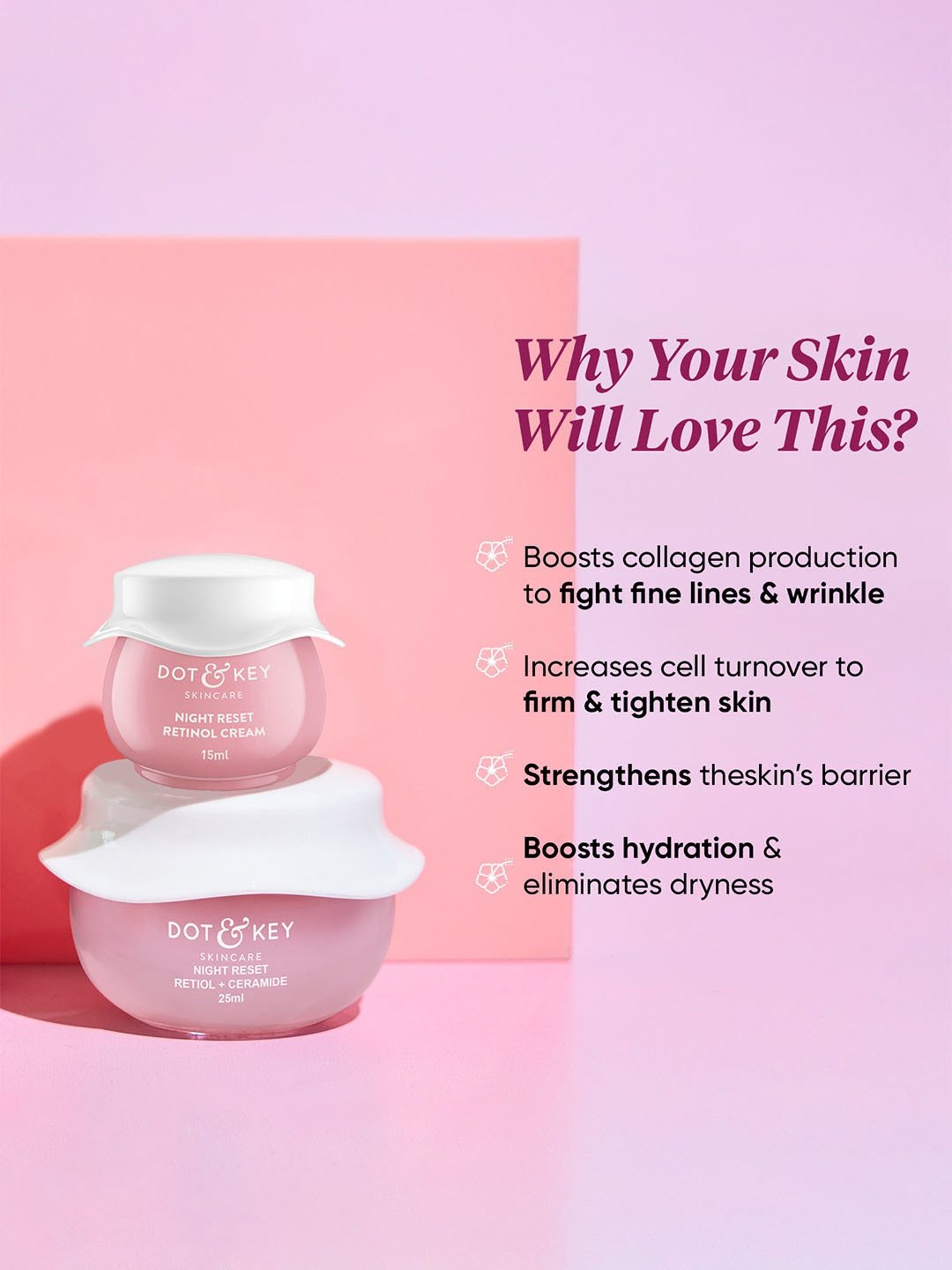 Dot & Key Night Reset Retinol Cream - 15 ml