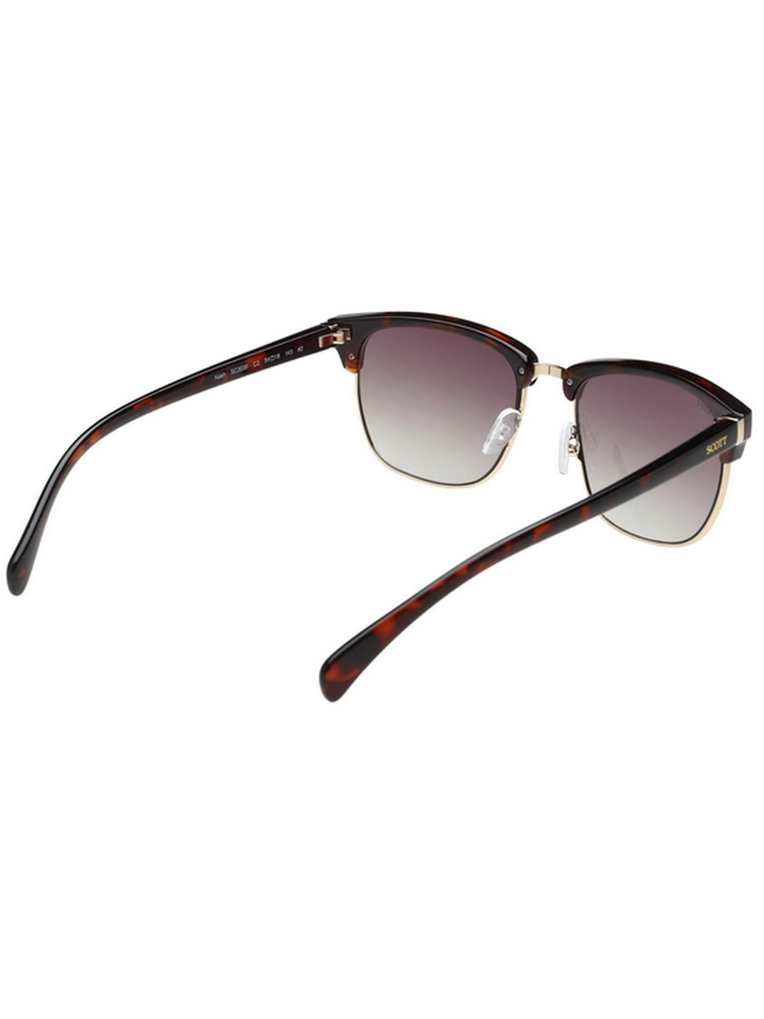 SCOTT Brown Clubmaster UV Protection Unisex Sunglasses