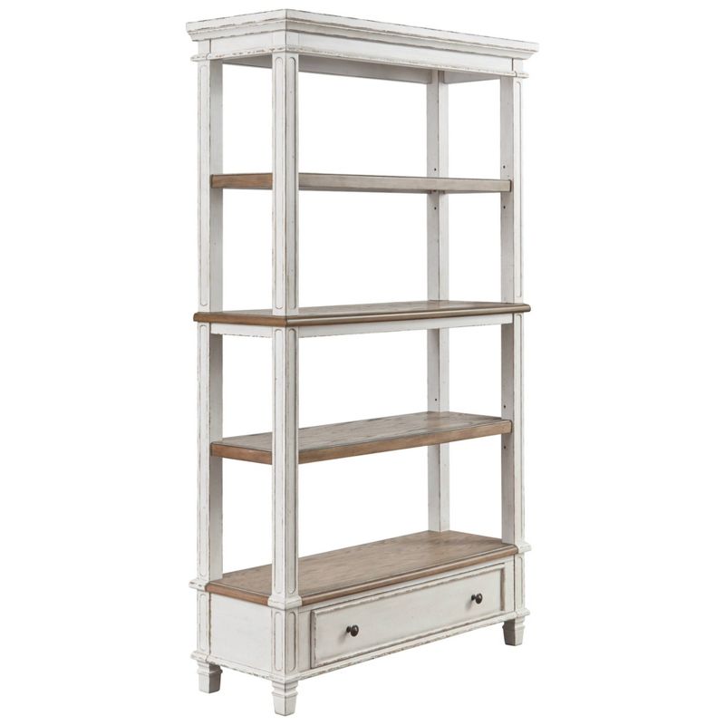 75" Realyn Bookshelf White/Brown - Signature Design by Ashley