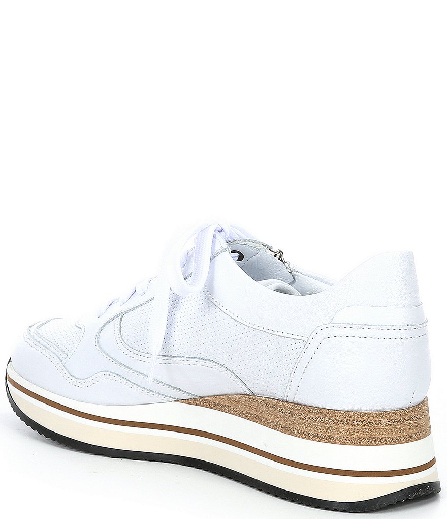 Donald Pliner Pelham Neoprene Mixed Leather Slip-On Wedge Sneakers