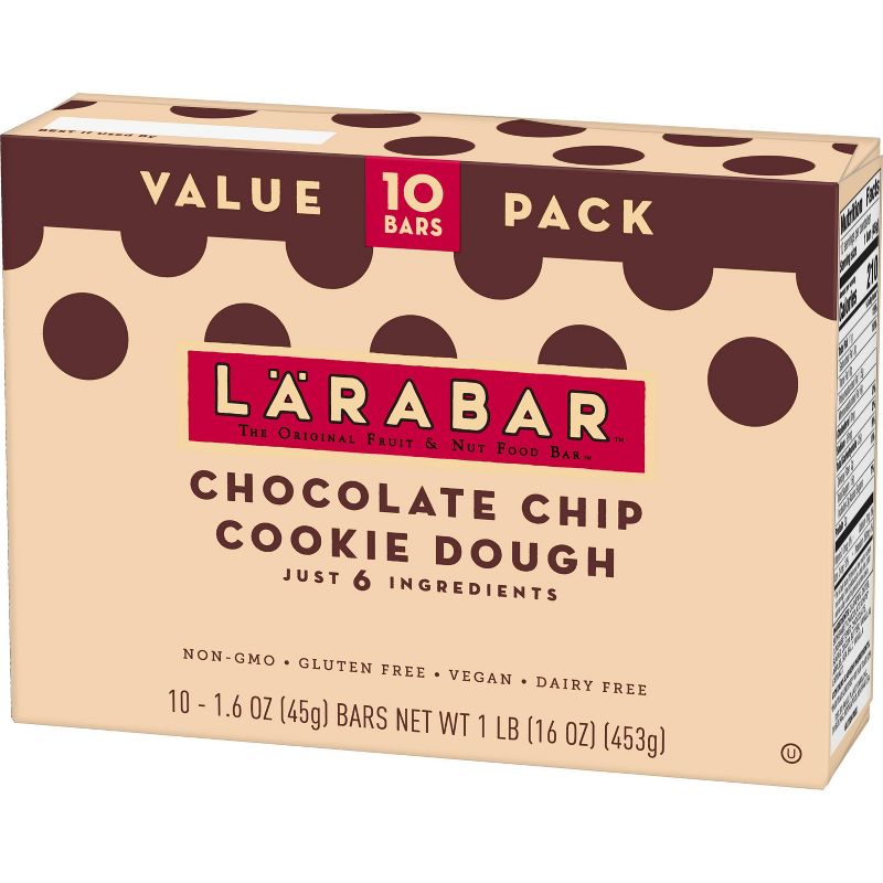 Larabar Chocolate Chip Cookie Dough Energy Bars - 16oz 10ct