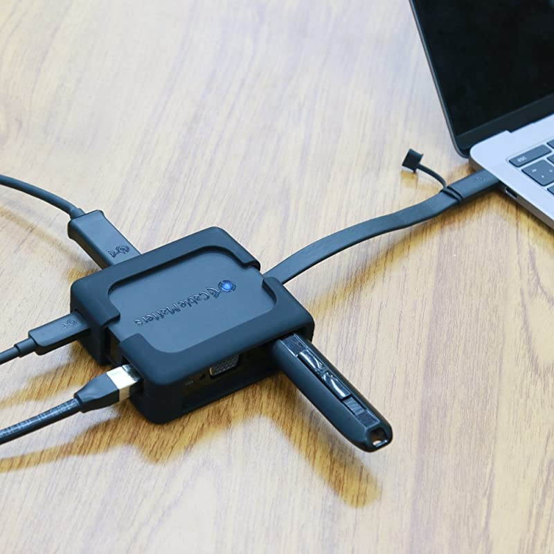 USB C Hub with HDMI DisplayPort VGA USB 20 Fast Ethernet 60W Charging Thunderbolt 3 Port Compatible with MacBook Pro Dell XPS HP Spectre x360 and More