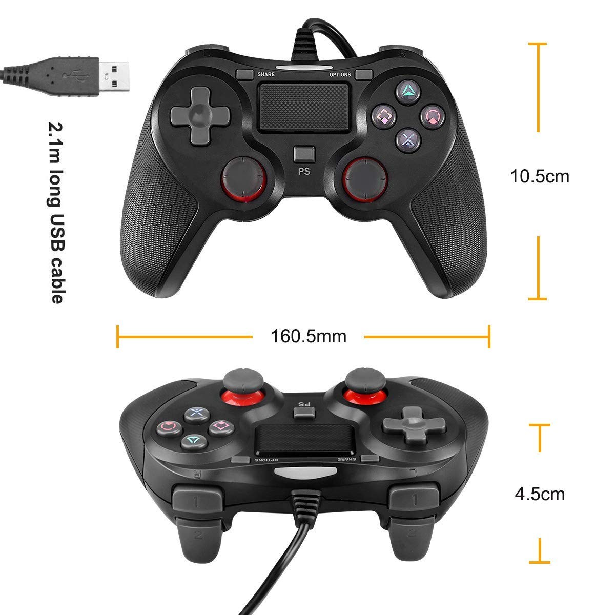 eXtremeRate Front Housing Shell for Playstation 4 PS4 Pro Slim JDM-040 JDM-050 JDM-055 Controller - Textured Blue