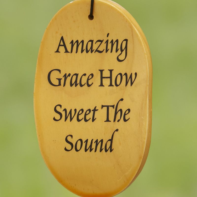 Lakeside Amazing Grace Memorial 33" Wind Chimes with Sentimental Breeze Catcher