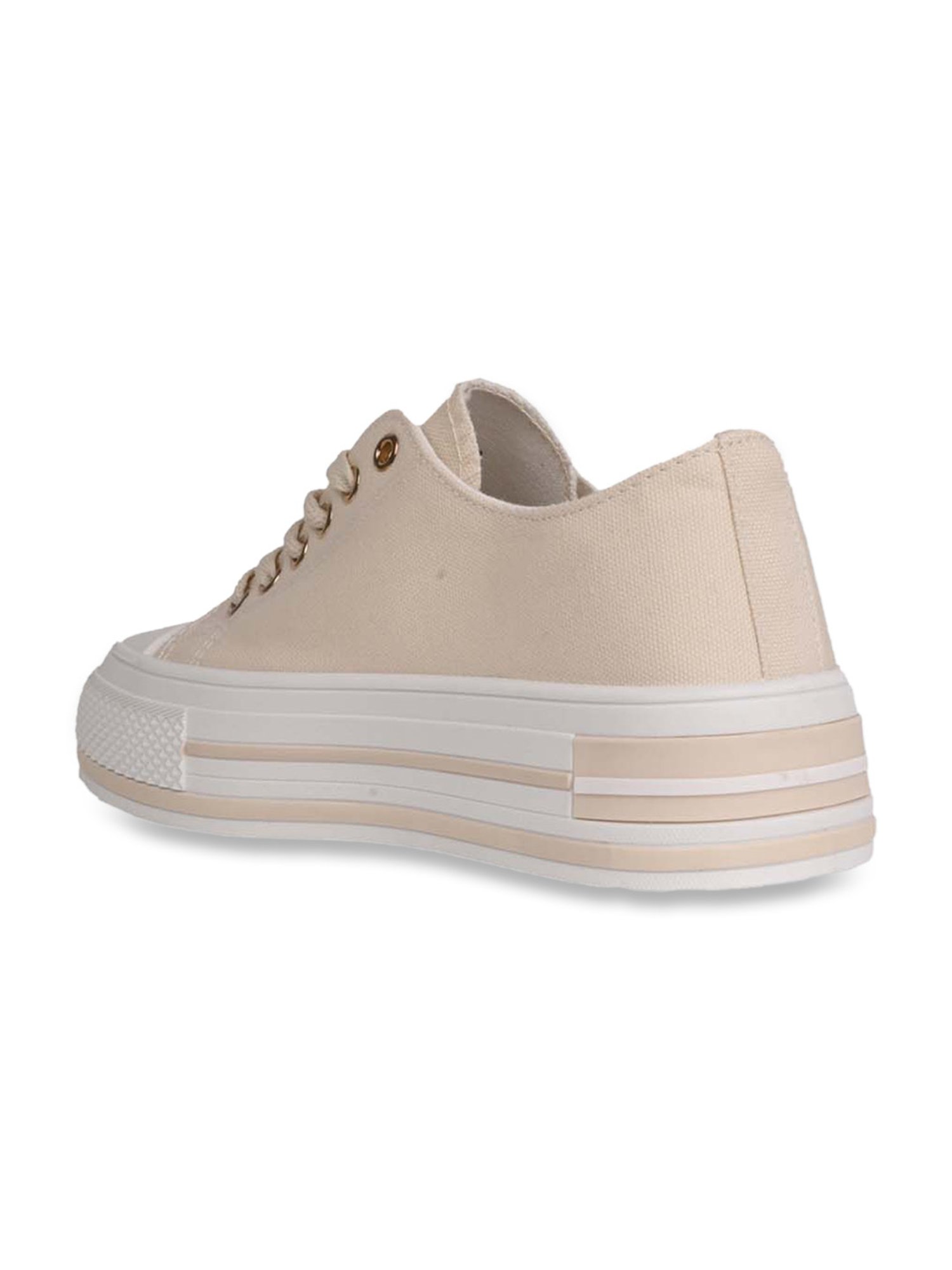 Jove Women's Beige Casual Sneakers