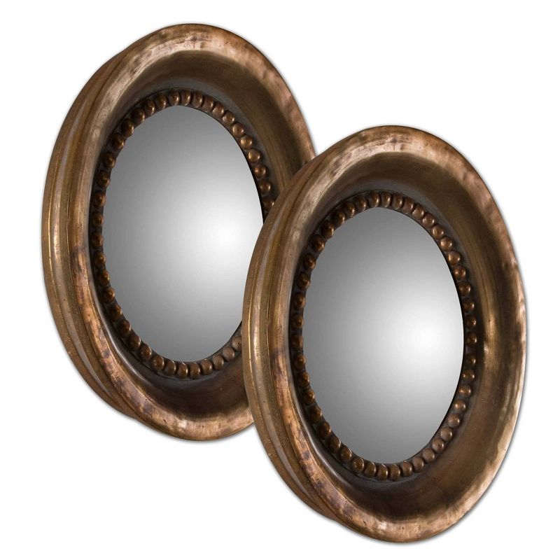 Round Tropea Wood Mirror Set of 2 - Uttermost