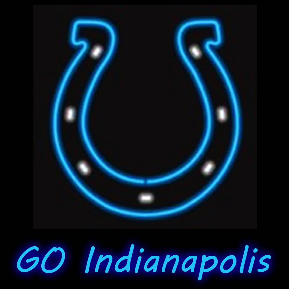Fashion Neon Sign NFL Indianapolis Colts Handcrafted Real Glass Lamp Neon Light Neon Sign Beerbar Sign Neon Beer Sign 19x15