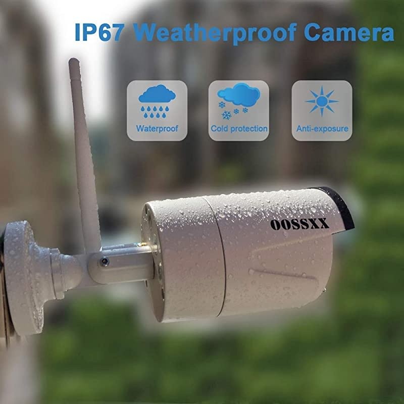 Security Camera System, Surveillance NVR Kits with 1TB Hard Drive, 8CH 4Pcs 1080P WiFi Security Cameras Home and Outdoor with One-Way Audio, Waterproof, Night Vision