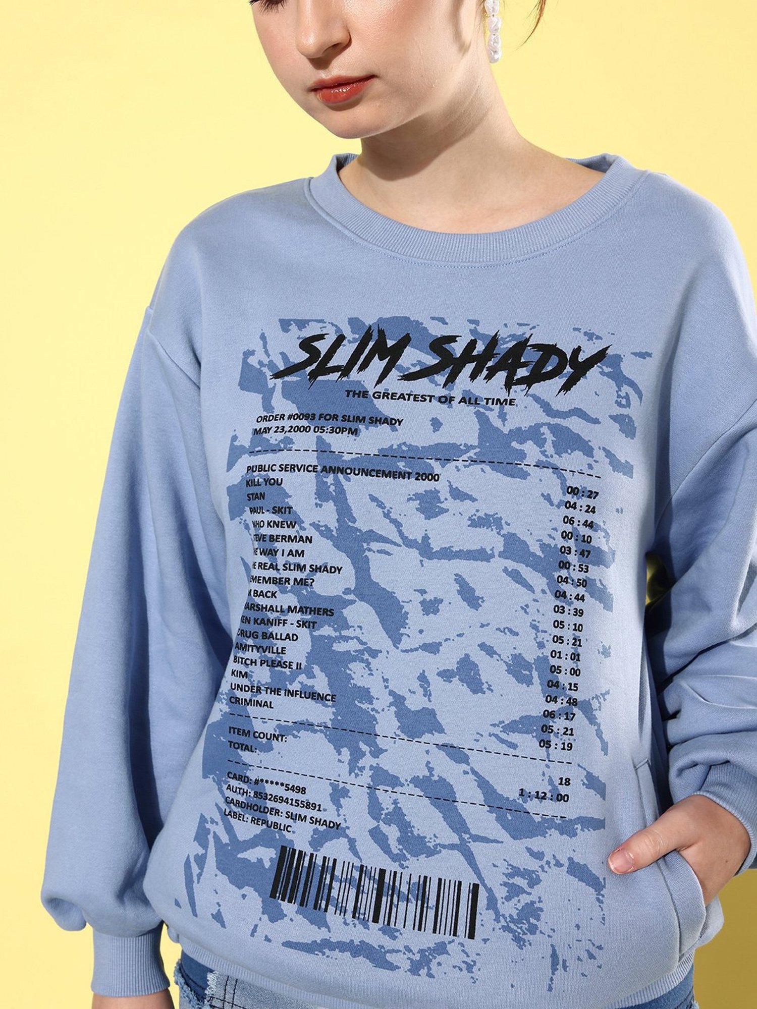 Difference of Opinion Purple Fleece Graphic Print Oversized Sweatshirt