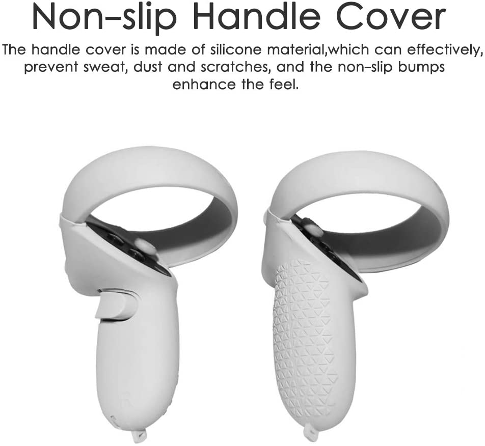 2 Pairs Oculus Quest 2 Elite Washable Silicone Handle Protective Cover