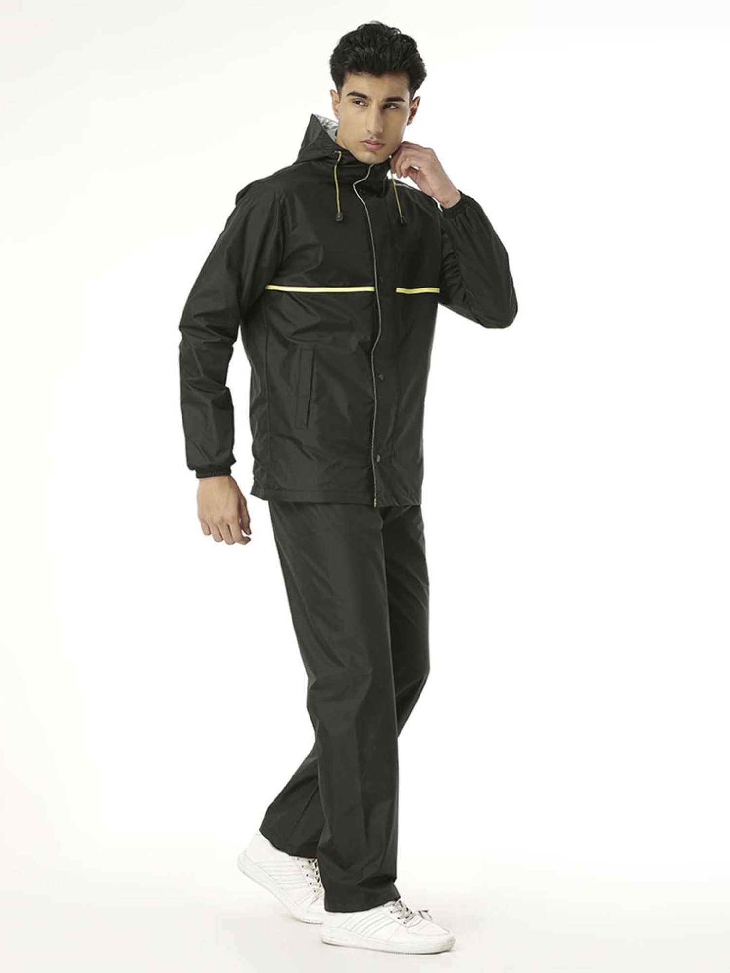 Wildcraft Red & Maroon Regular Fit Colour Block Rainwear Jacket