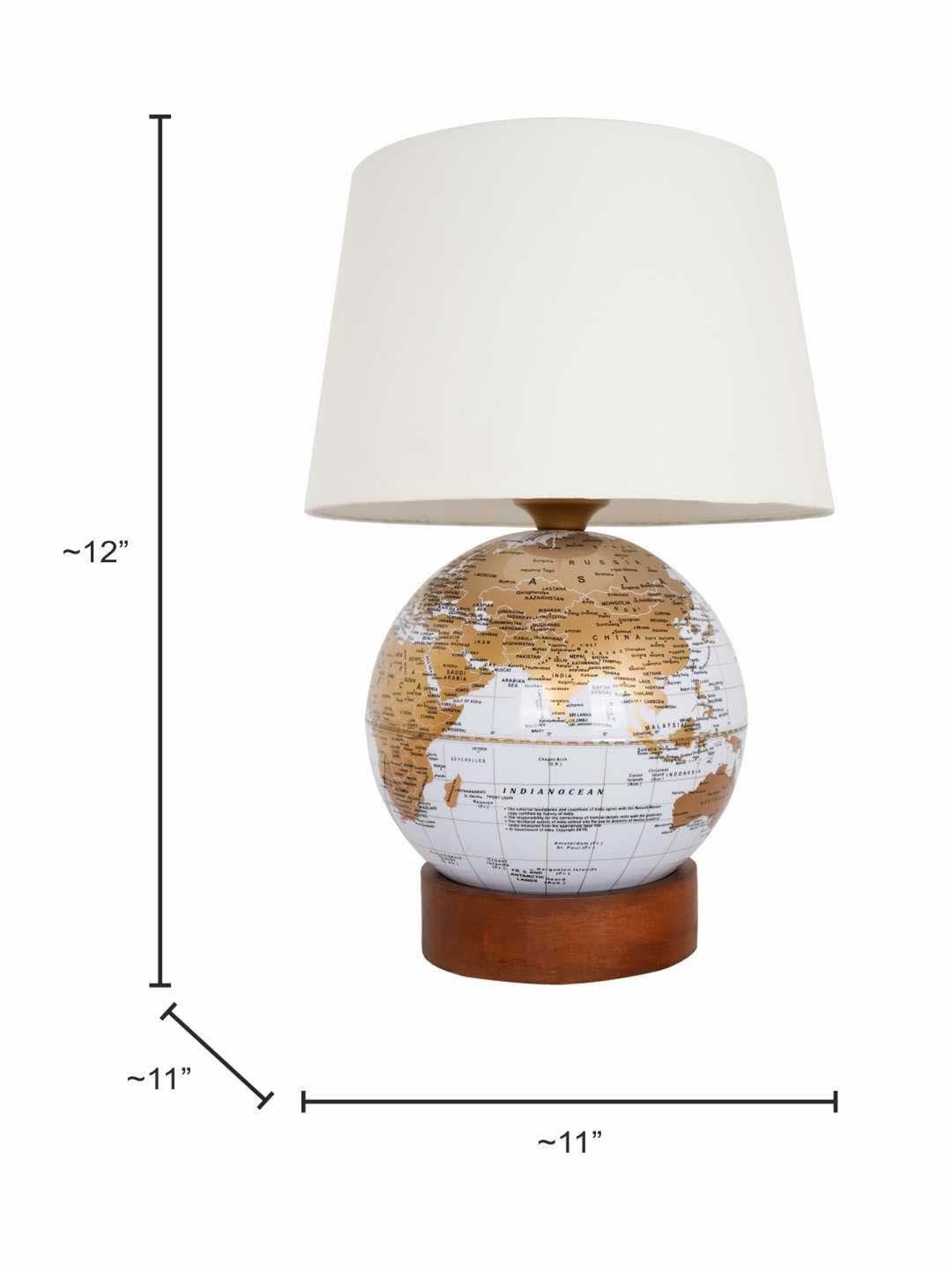 Fos Lighting Warm Lighting World Globe Table Lamp