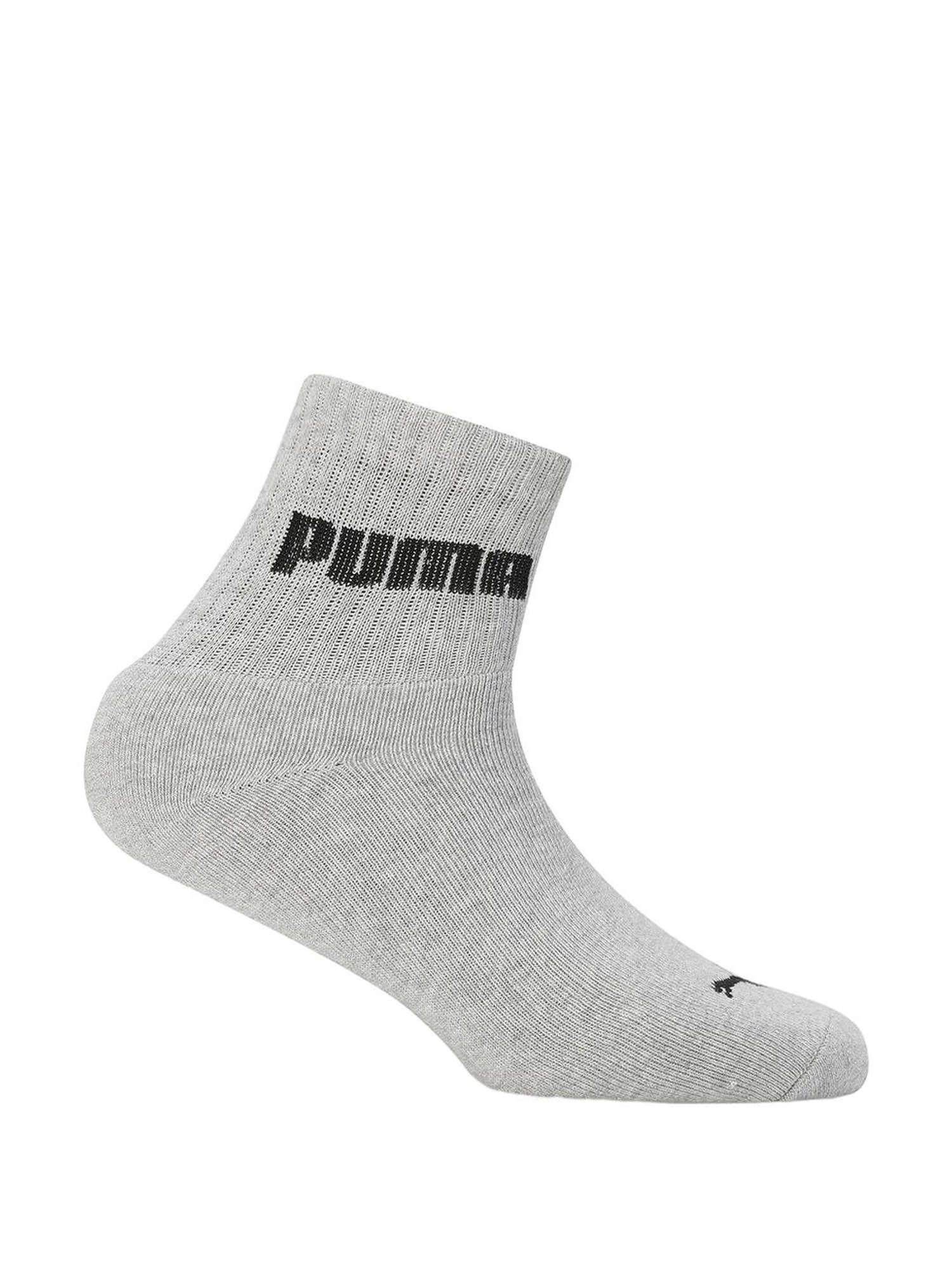 Puma Grey Dawn Cotton Logo Extra Large Socks