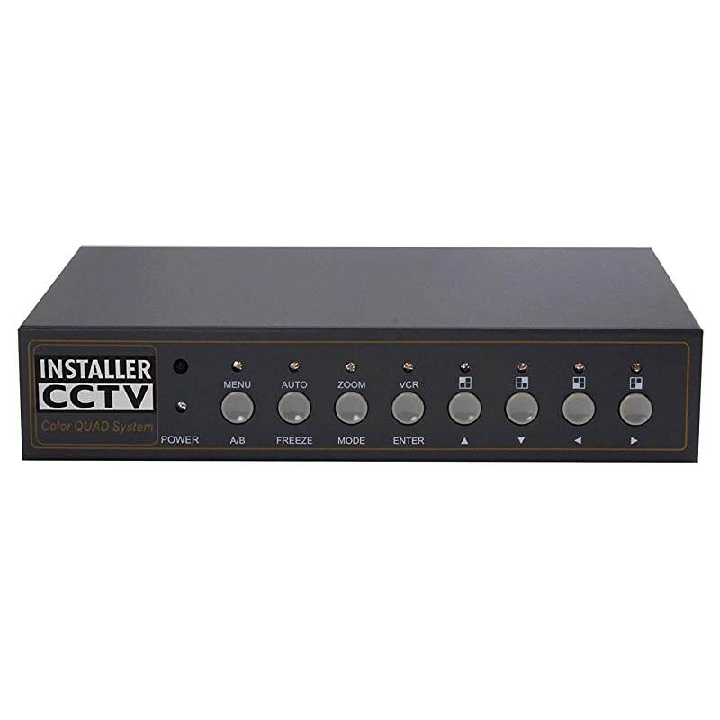 Video Quad Color 8CH Multiplexer Remote Control and Free 1Amp Power Adapter