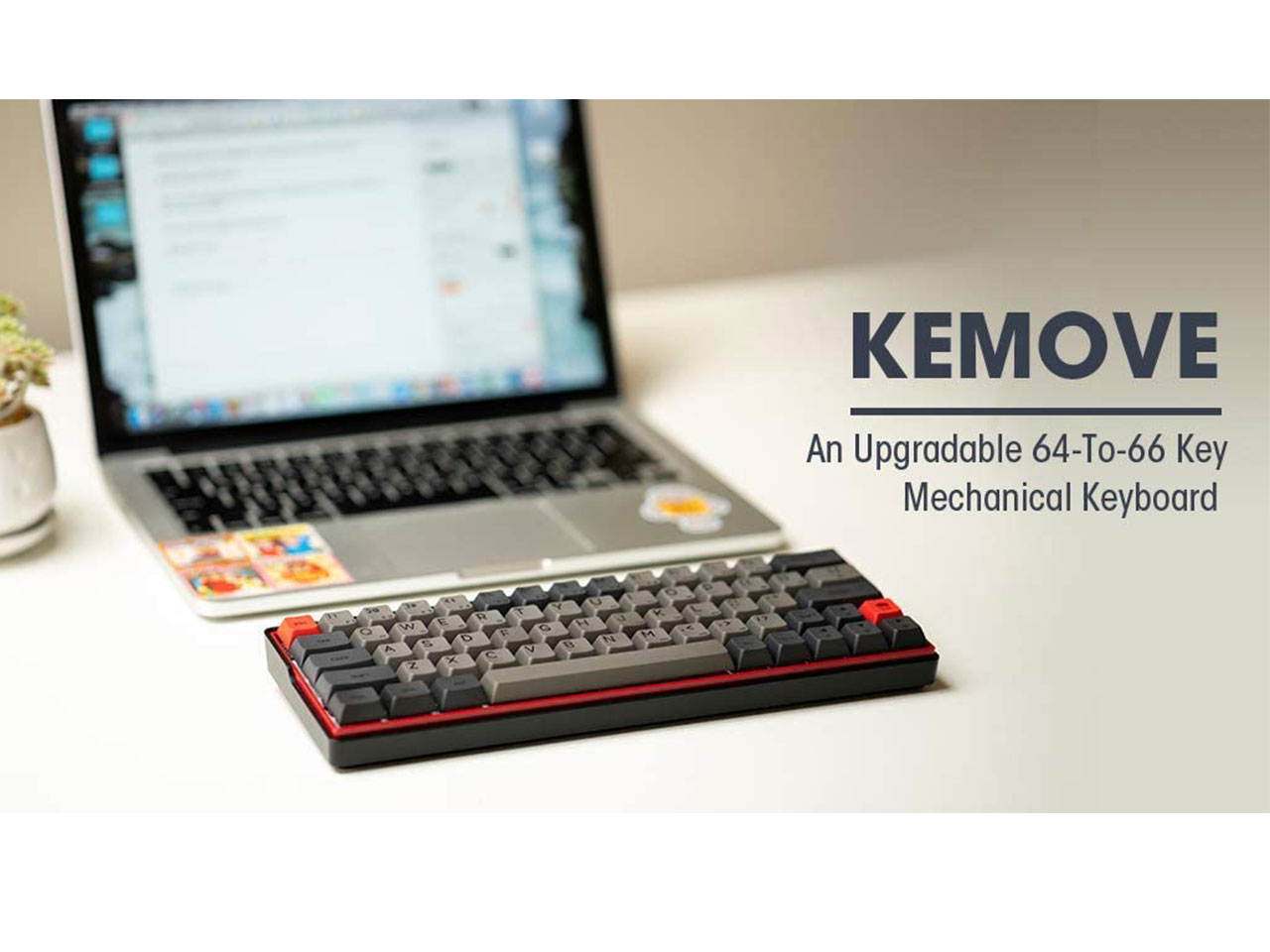 KEMOVE 64-66 Sakura Bluetooth 5.1 Hot-swappable Convertible 60% RGB Mechanical Gaming Keyboard - Wireless/Wired Mode, 100% PBT Keycaps, Full Keys Programmable for Win/Mac(Gateron Optical Red Switch)