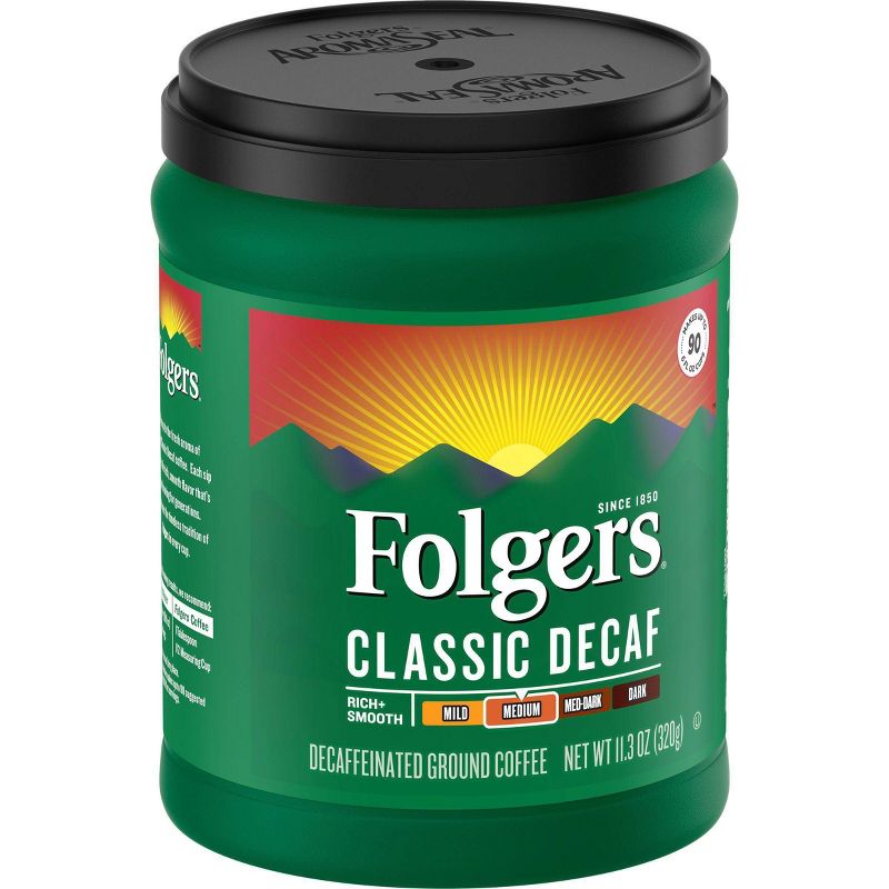 Folgers Classic Medium Roast Ground Coffee - Decaf - 11.3oz