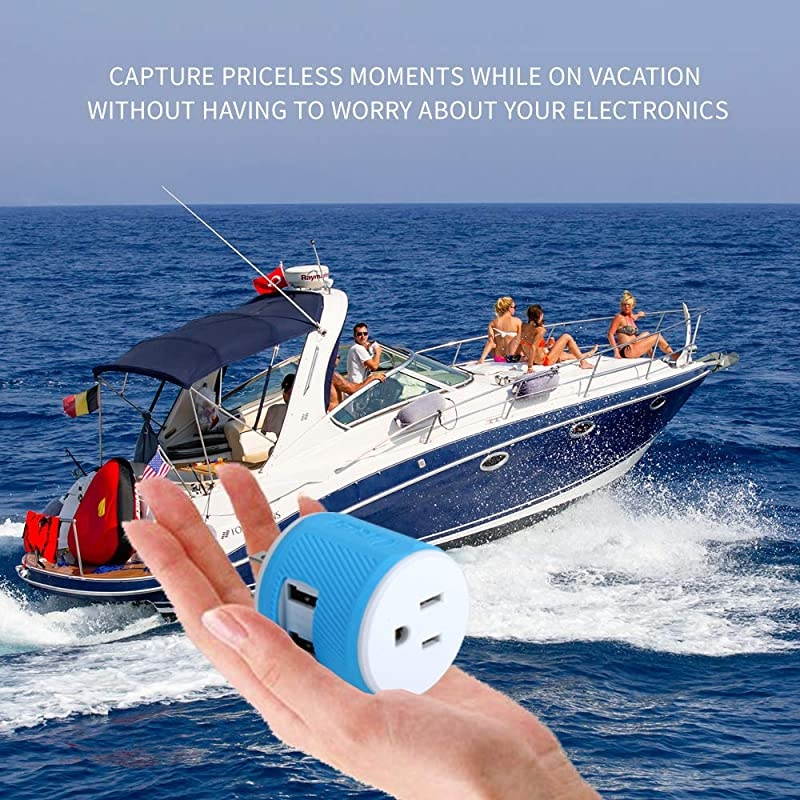 Denmark Travel Plug Adapter by  with Dual USB USA Input + Surge Protection Type K U2U20 Will Work with Cell Phones Camera Laptop Tablets iPad iPhone and More