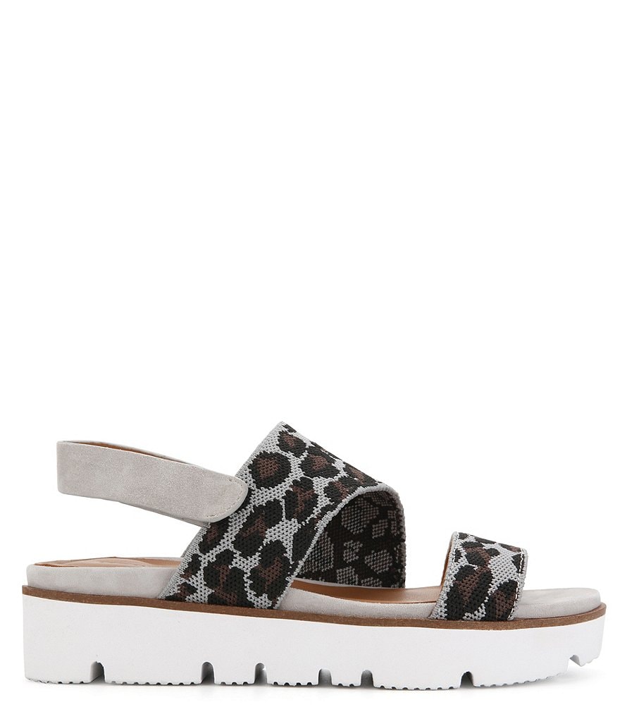 Gentle Souls Lavern Leopard Print Knit Sandals