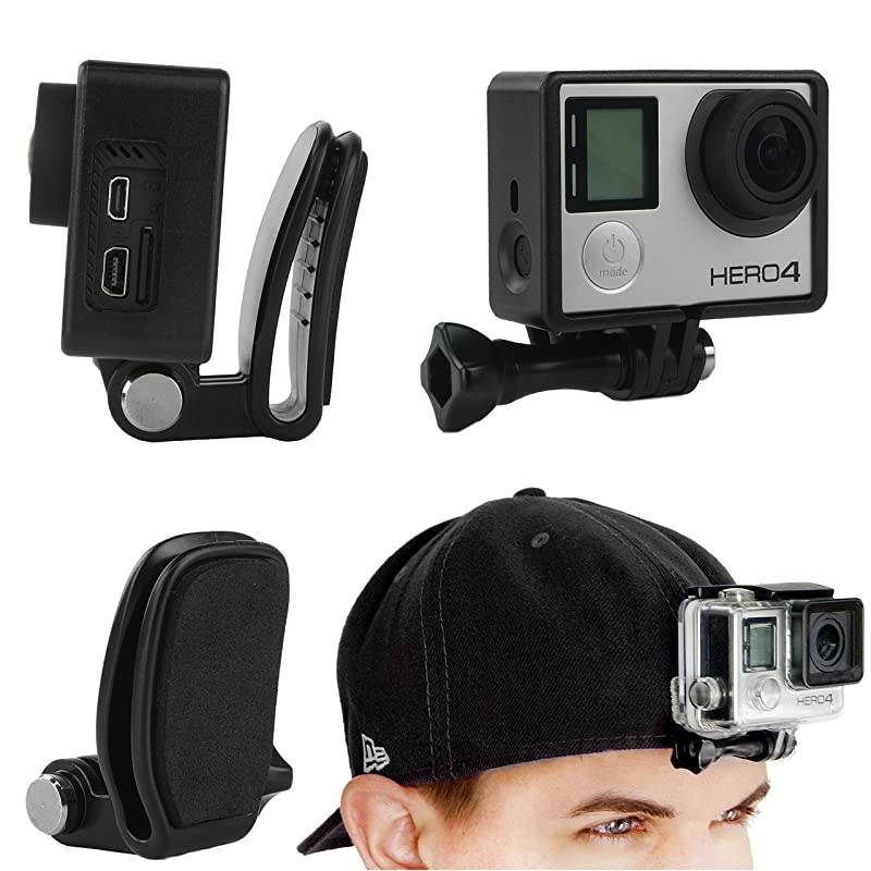 Head Backpack Mount Bundle Compatible with GoPro Hero 87 6 5 Black Session Hero 4 Black Silver Hero+ LCD 3+ 3 DJI Osmo Action Head StrapHat Quick ClipBackpack Clip Mount
