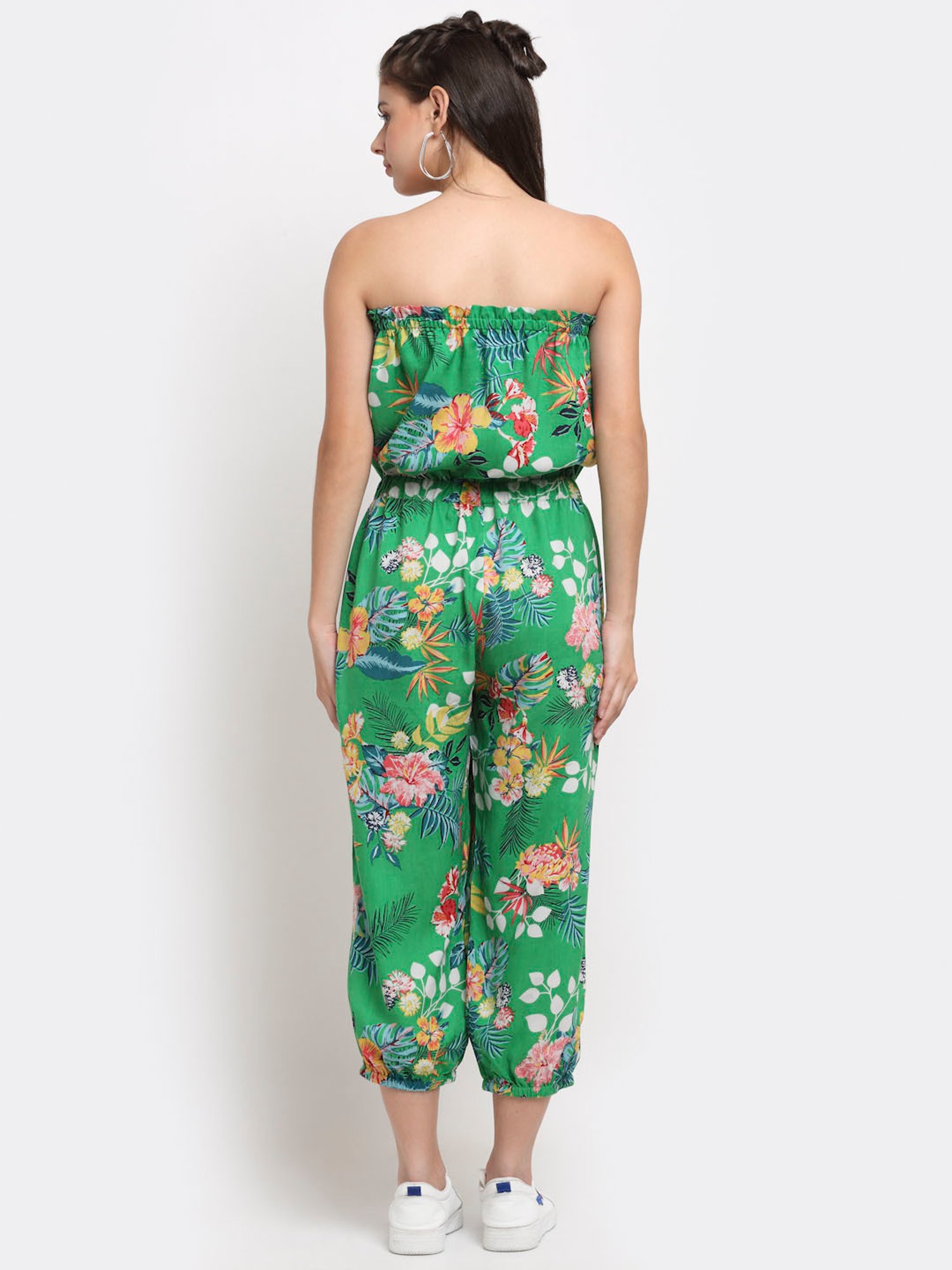 NEUDIS Green Printed Tube Jumpsuit