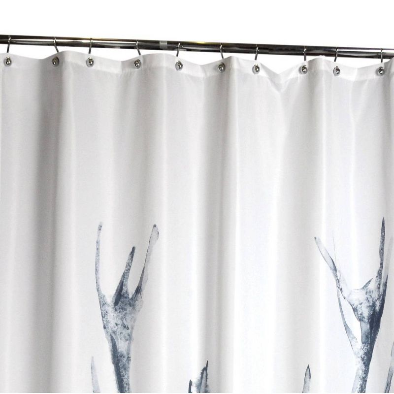Alberta Shower Curtain White/Gray - Moda at Home