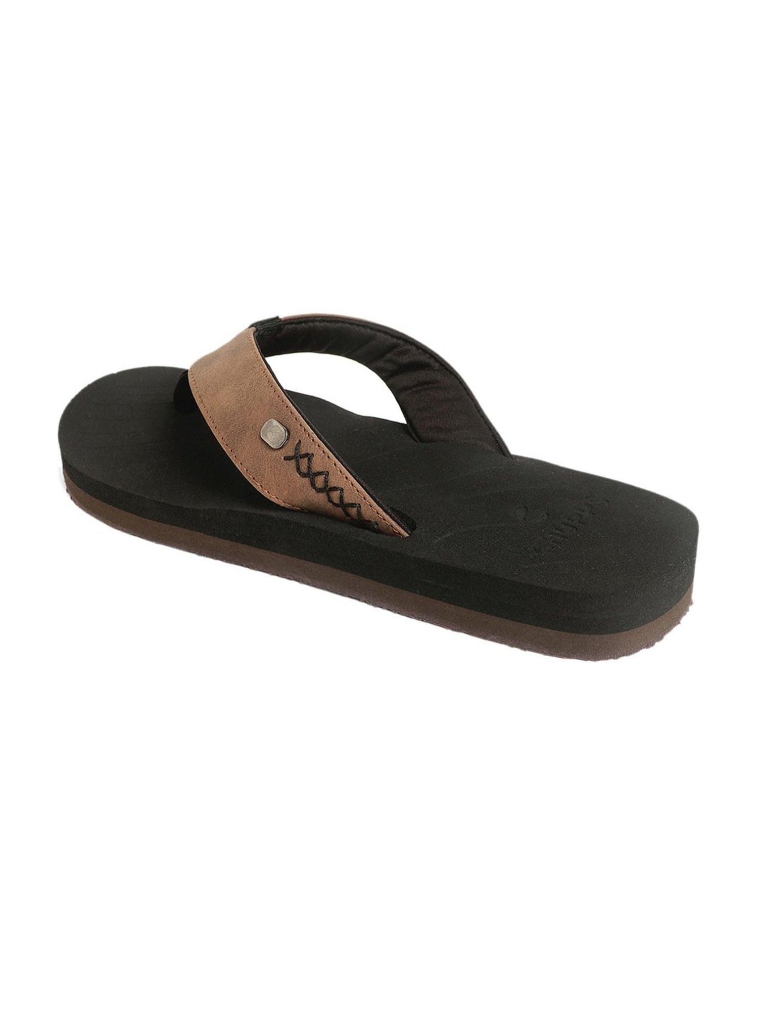 Chupps Men's Black Flip Flops