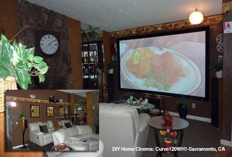 Elite Screens Curve235-96W Lunette Wall Mount Fixed Frame Projection Screen (96" 2.35:1 Aspect Ratio) (CineWhite)