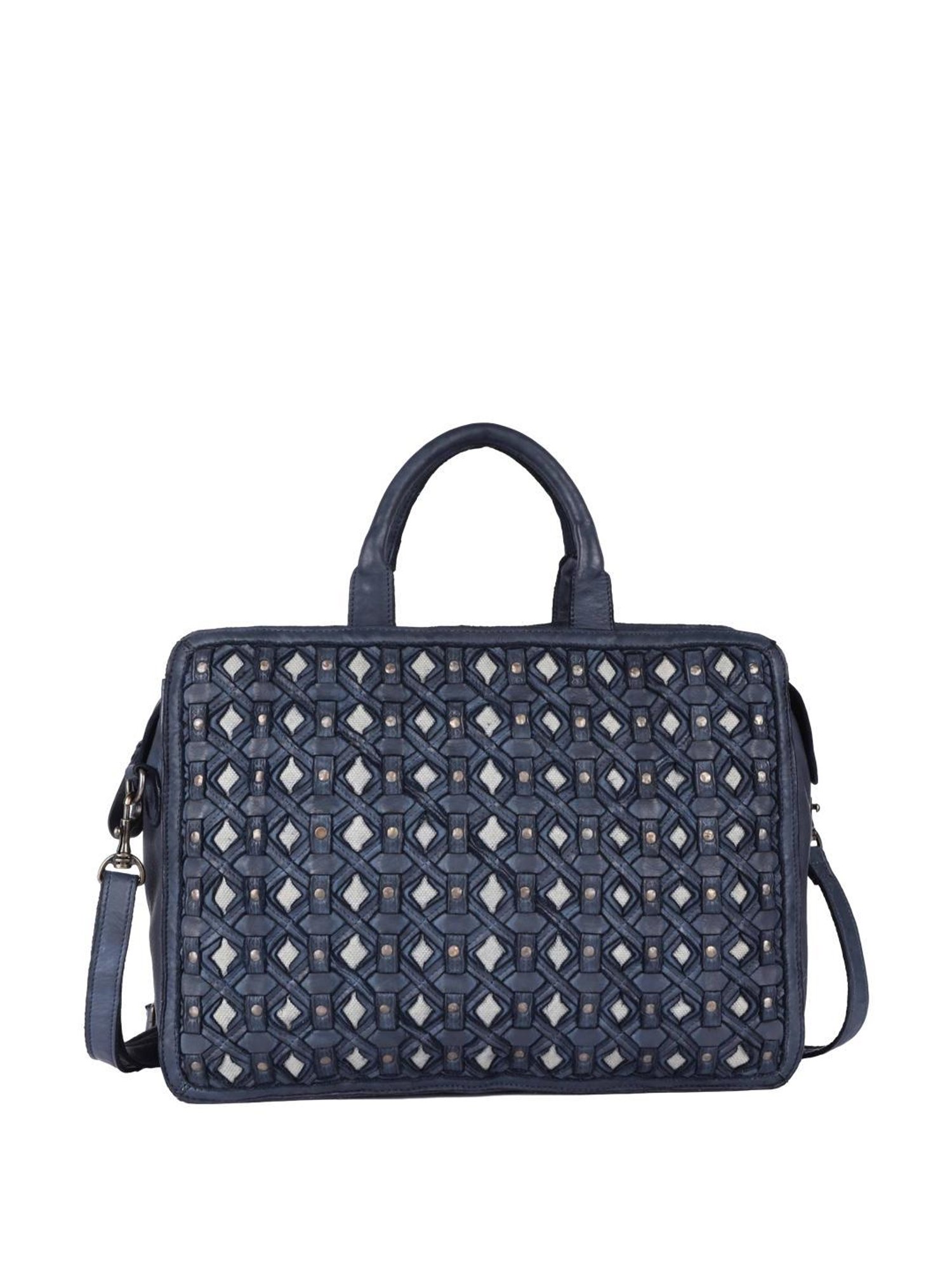 KOMPANERO Valentina Blue Textured Laptop Messenger Bag