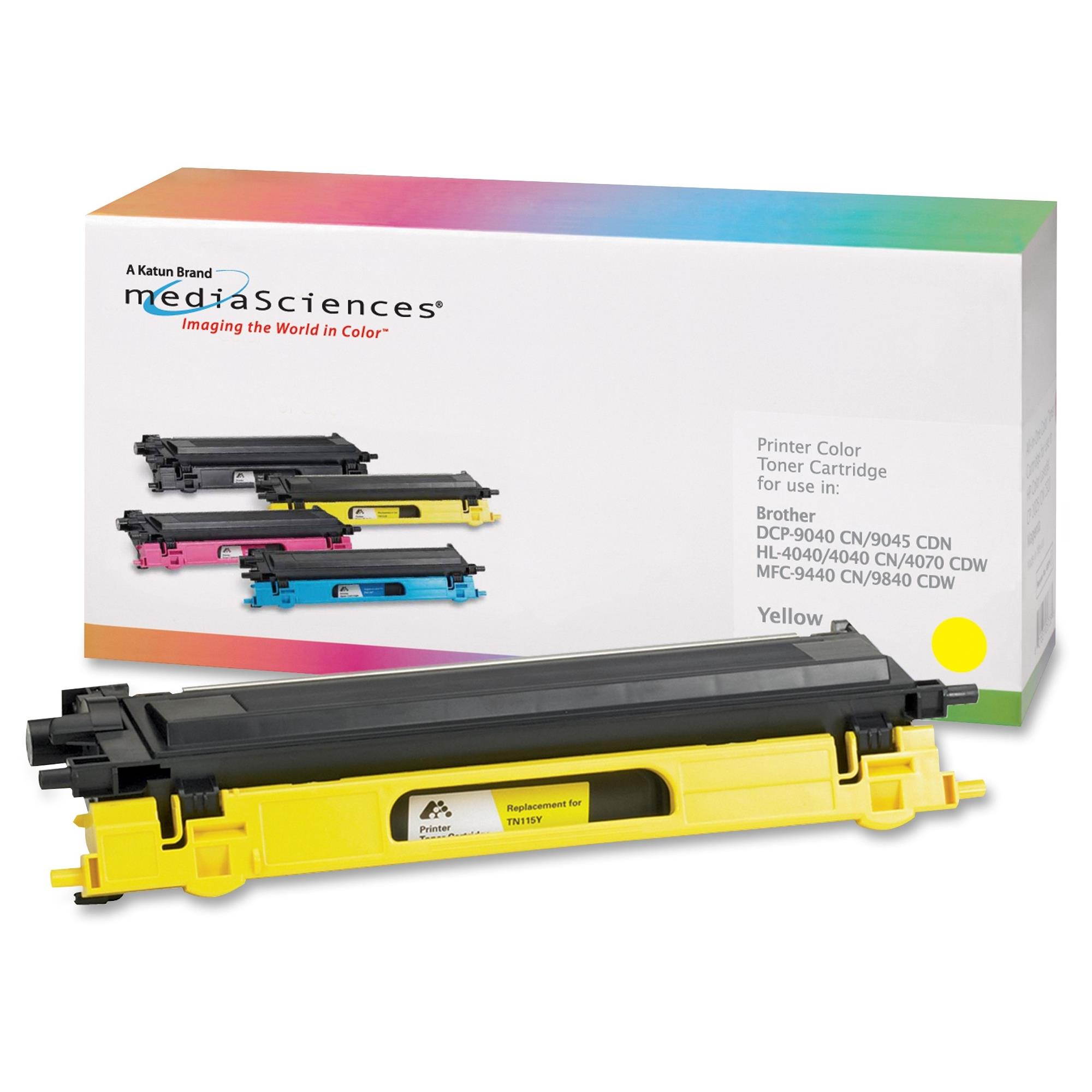 Media Sciences 39410 Yellow Toner Cartridge,