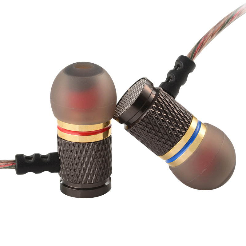 3.5mm In-ear Earphone Earbuds,Special Edition Classics Gold Plated Housing Extra Bass Shocking HD HiFi Headphones with Microphone for DJ Music Phone Calling Computer MP3