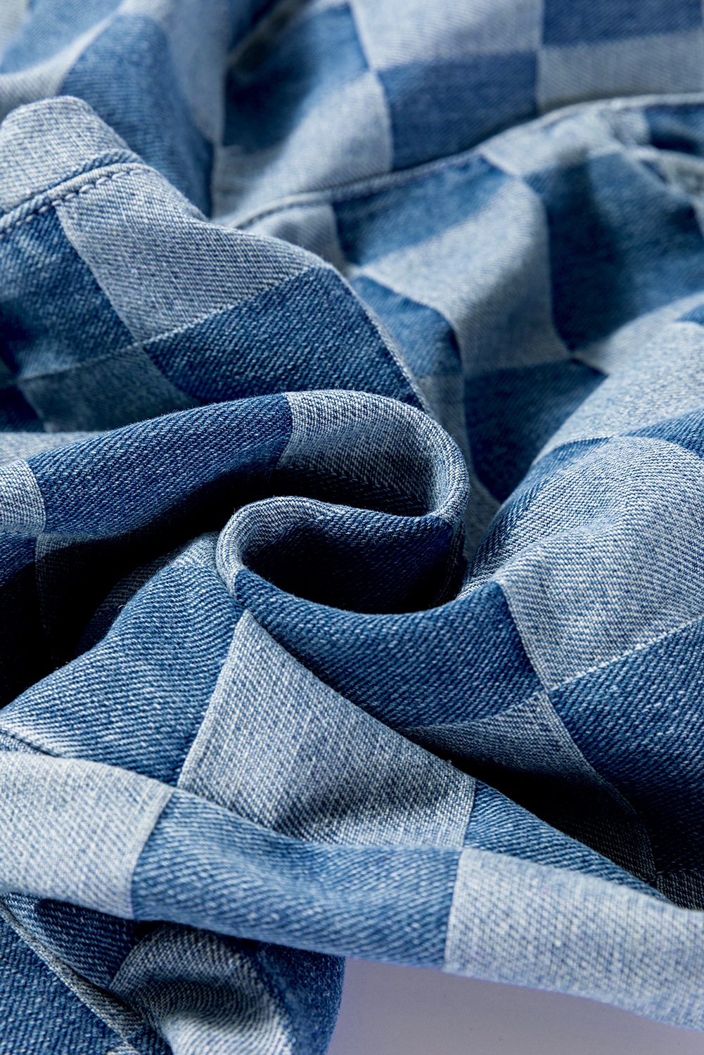 Dark Blue Plus Size Stitching Washed Flare Jeans