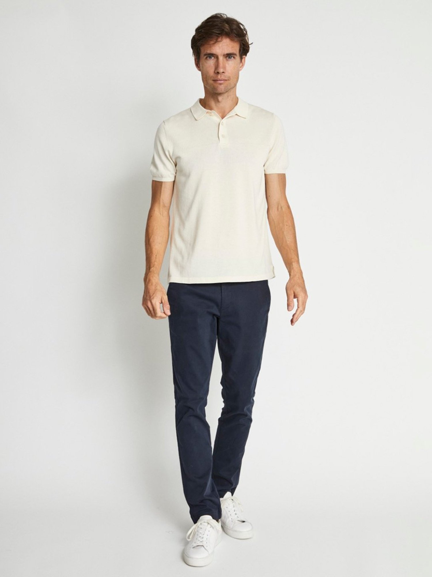 Bruun & Stengade Dark Blue Regular Fit Flat Front Trousers