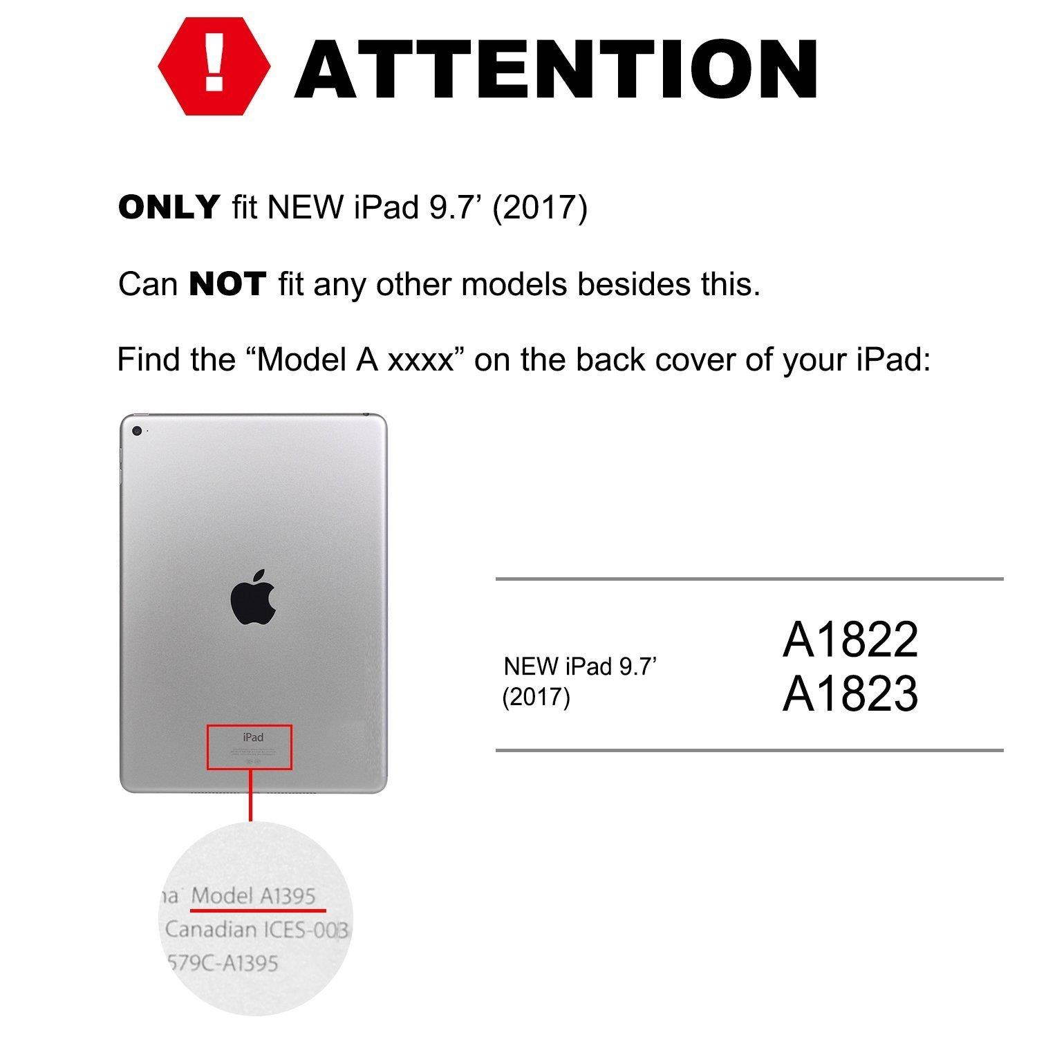 BRAECNstock New iPad 2018/2017 Case(5th Generation), Three Layer Heavy Duty Soft Silicone Hard Bumper Case Built-in Kickstand Shockproof Durable Rugged Case for New iPad 9.7 Inch 2018/2017(Black)