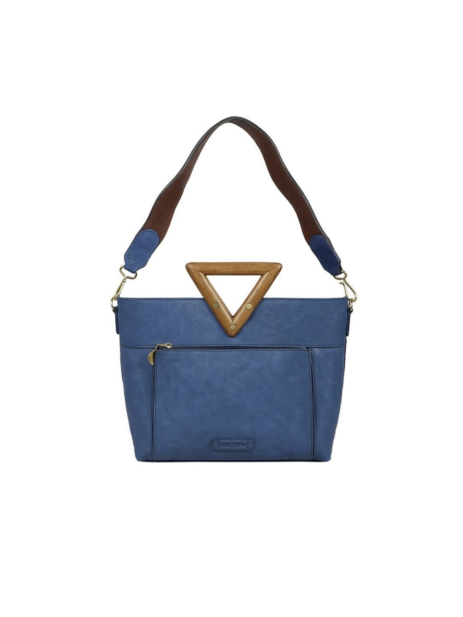 Hidesign Zen DAISHI 02 Blue Textured Medium Handbag
