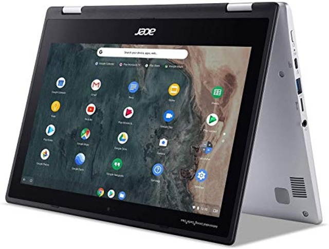 2020 New Acer Spin 311 2-in-1 11.6" IPS Touch-Screen Convertible Chromebook, Intel Celeron N4020, 4GB Memory, 32GB eMMC + Oydisen 32GB SD Card, WiFi, Webcam, Chrome OS, Silver (Google Classroom Ready)