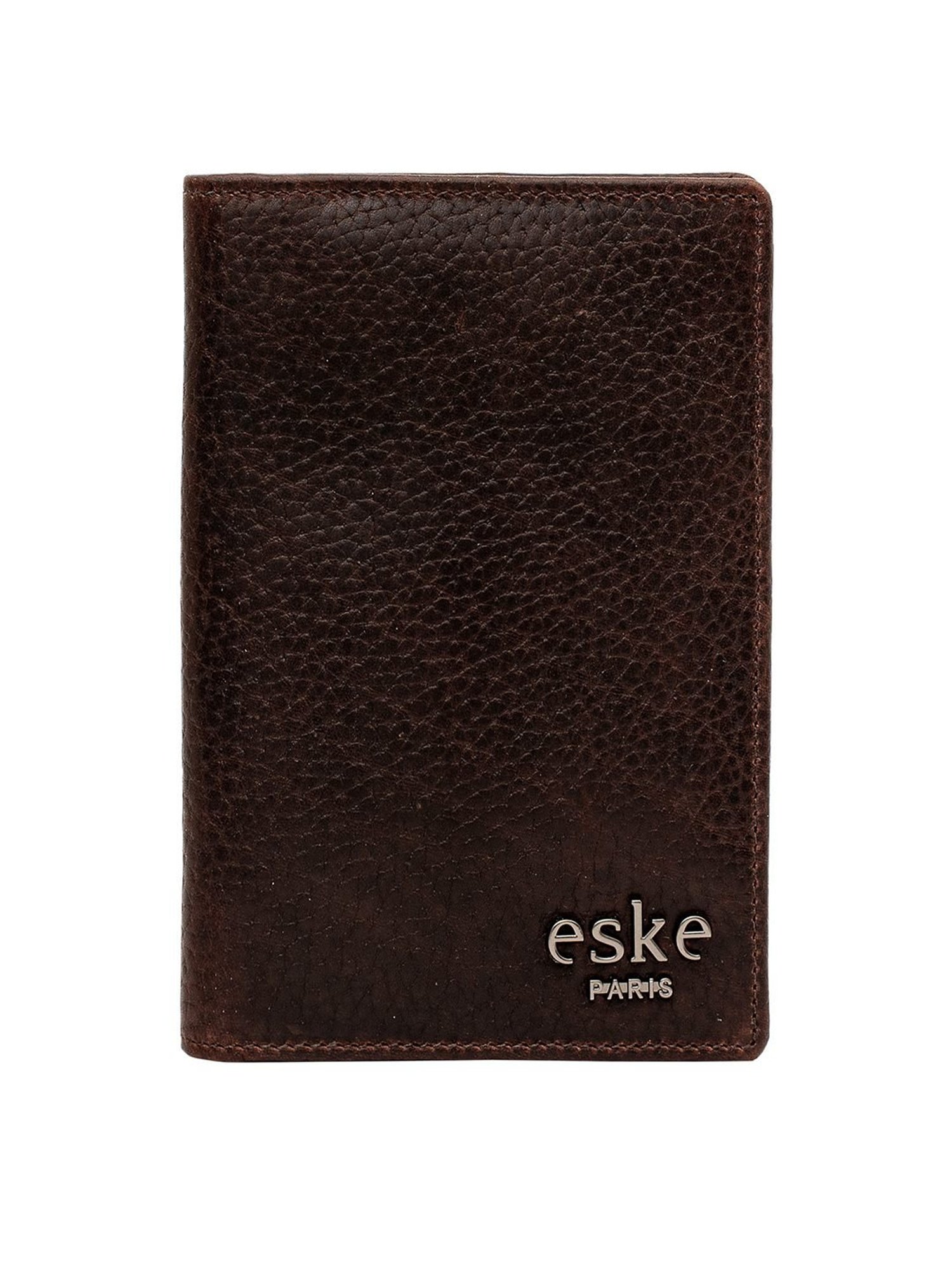 Eske Reed Dark Brown Solid Small Passport Holder