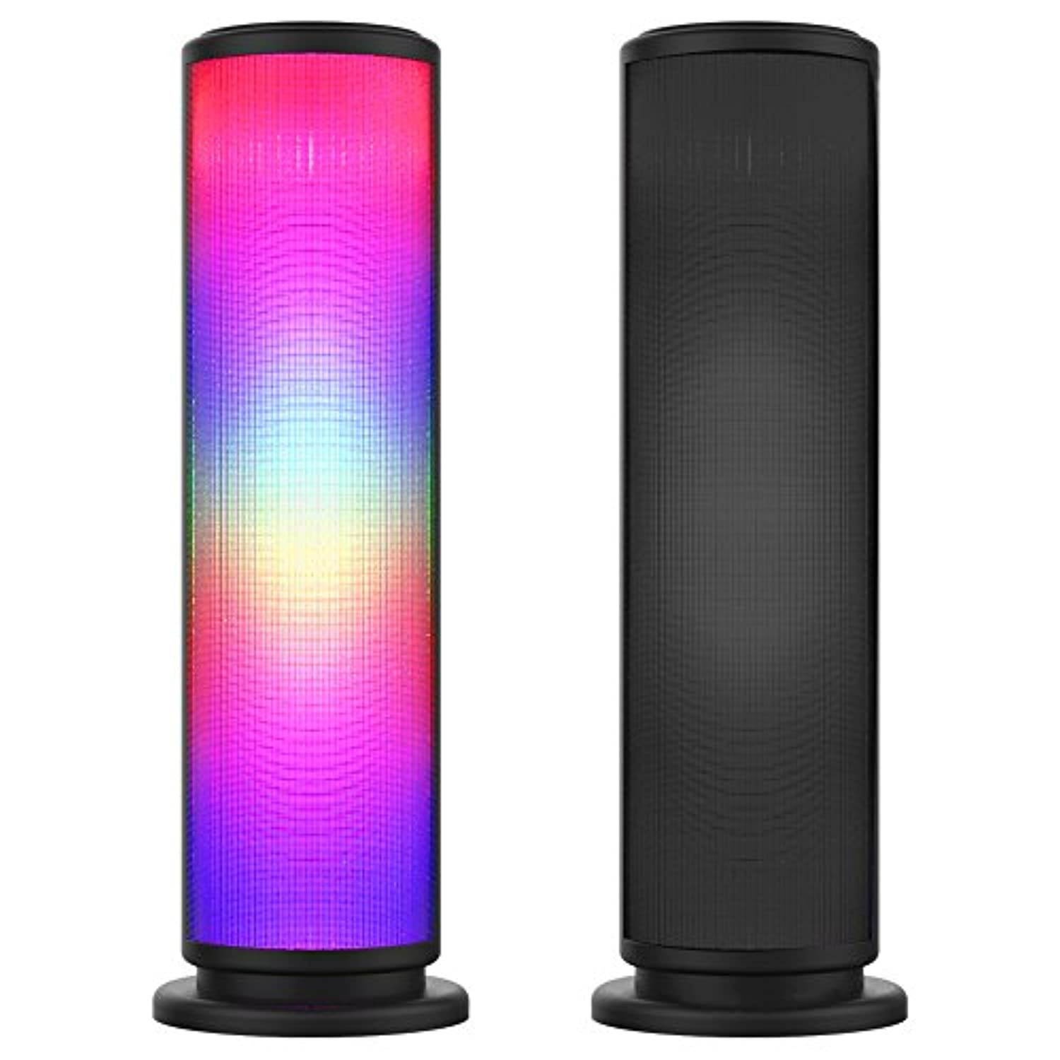 Aduro LED Bluetooth Speaker with Pulsating Lights, Wireless Color Changing Portable Outdoor Party Tower Speaker Universal (AY-MTSP-01)