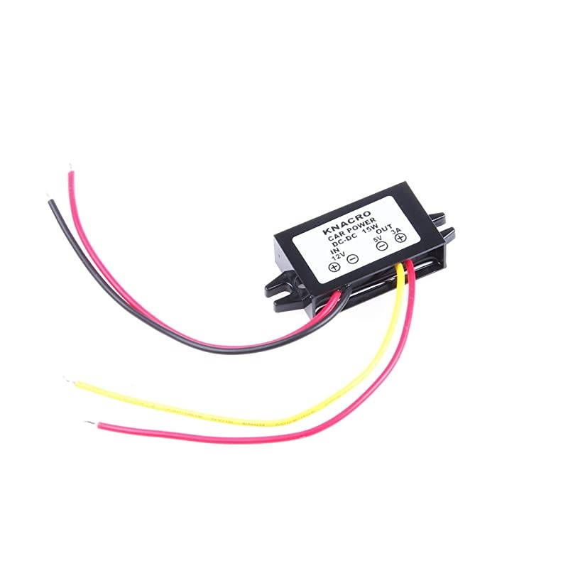 DCDC 12V to 5V 3A 15W StepDown Power Supply Module Car Power Converter Module Synchronous Buck OverTemperature OverCurrent Short Circuit Protection Suitable DC 5V 3A