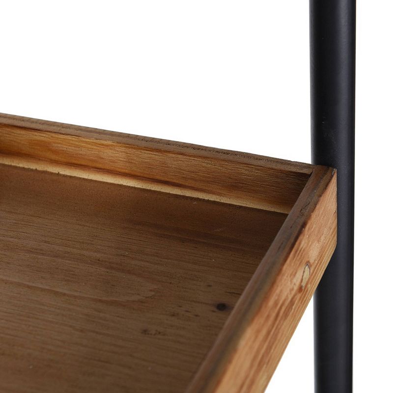 72" Bryan Keith Five Shelf Bookcase Natural/Black - Stylecraft