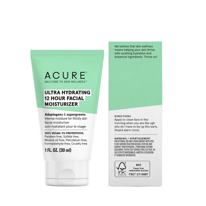 Acure Ultra Hydrating 12 Hour Moisturizer - 1 fl oz