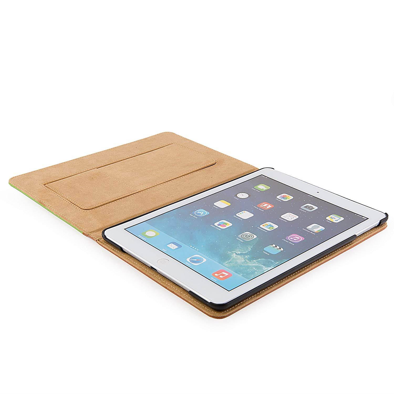 Mary Portfolio Self Stand Case for iPad Air with Sleep Mode and Camera Hole